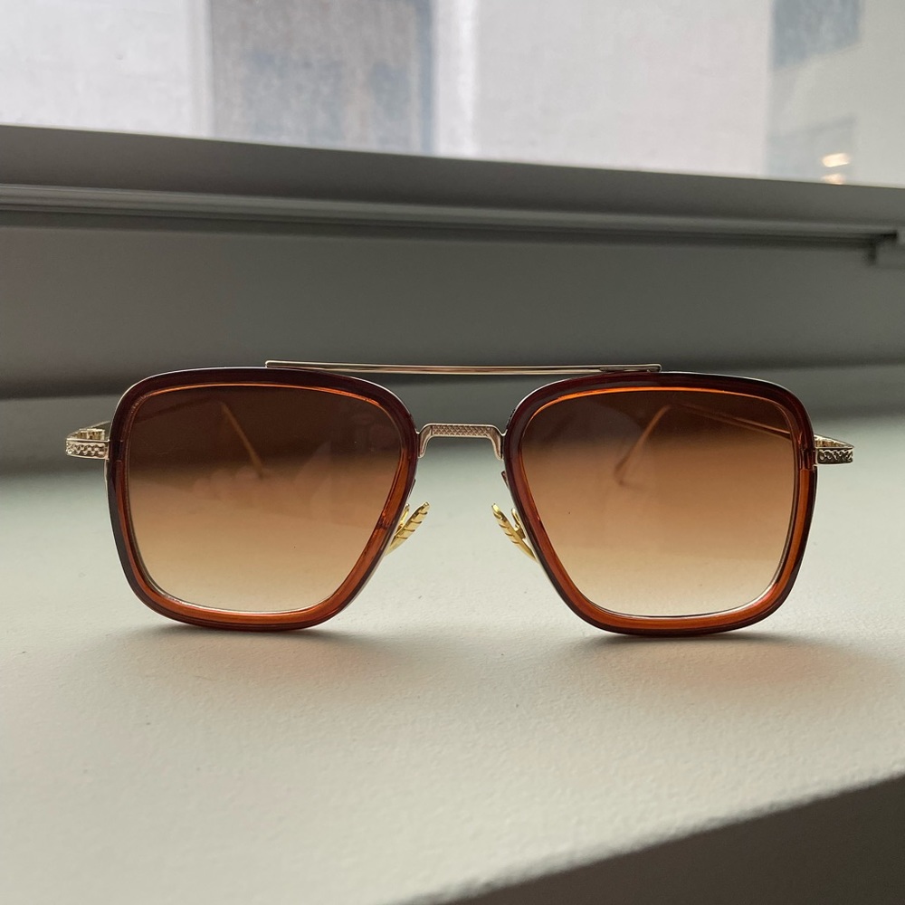 Pilot Sunglasses - Brown/Gold
